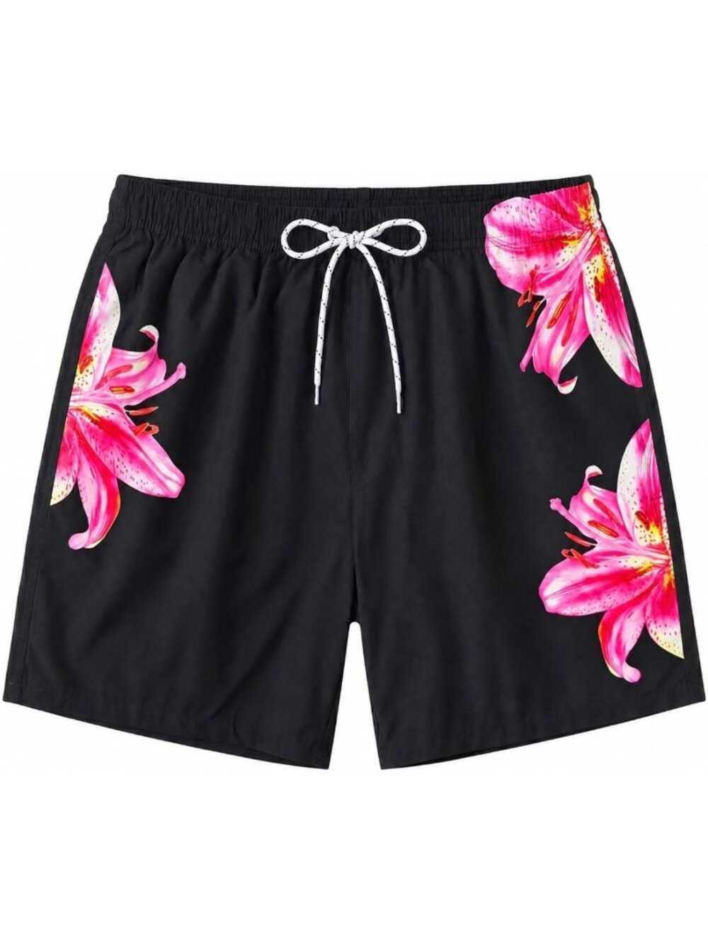 Stylish Men's Print Swim Trunks with Mesh Liner - 5" Board Shorts for Summer Fun